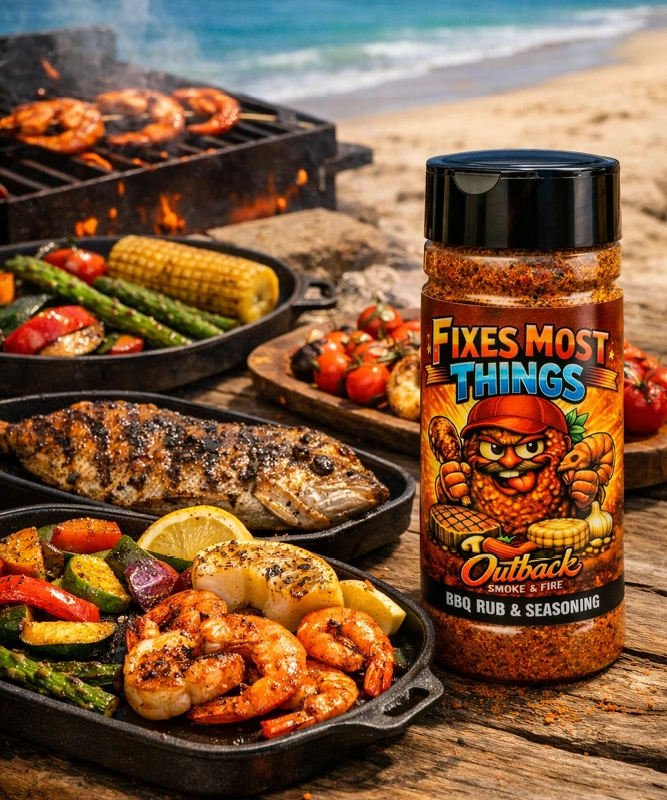A sweet‑smoky, sun‑kissed all‑rounder with paprika, brown sugar, mustard and cayenne that brings swagger to chicken, pork, seafood and vegetables.