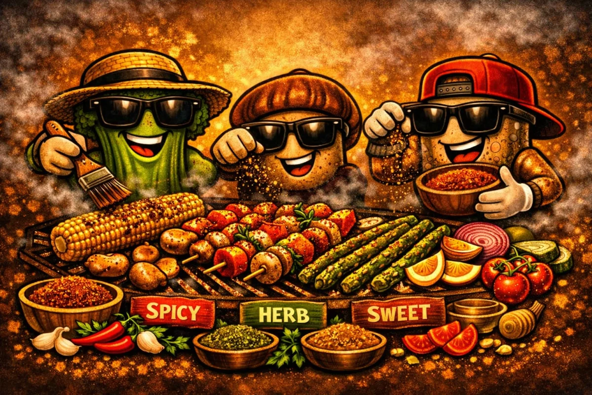 Caramelised BBQ Veg and the Best Rubs for Every Style