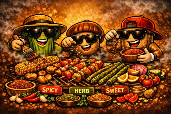 Caramelised BBQ Veg and the Best Rubs for Every Style