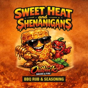 Sweet Heat & Shenanigans is a warm, sweet and lightly spicy BBQ rub that turns pork, chicken and veg into instant crowd pleasers. It’s bold, balanced and just naughty enough to keep things interesting.