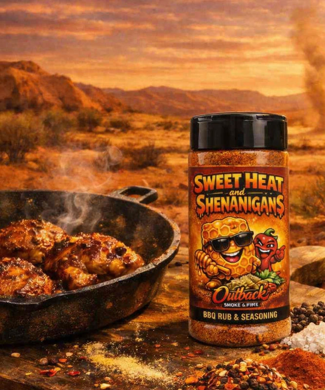 Sweet Heat & Shenanigans starts sweet, ends cheeky and makes everything taste like you know what you’re doing. Brilliant on pork, chicken and veg with a warm peppery kick.