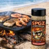 A bold salt‑pepper‑garlic rub with sharp mustard zing for beef, chicken, pork and veg.