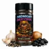 A dark, smoky, primal rub with cocoa, charcoal and warm spice that creates a bold blackened crust on beef, pork, lamb, game, tuna and mushrooms.